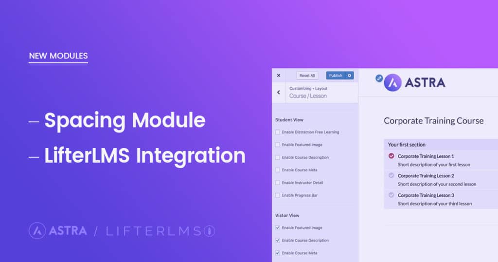 Introducing Spacing Module & LifterLMS Integration in Astra LifterLMS Spacing Feature 1024x538