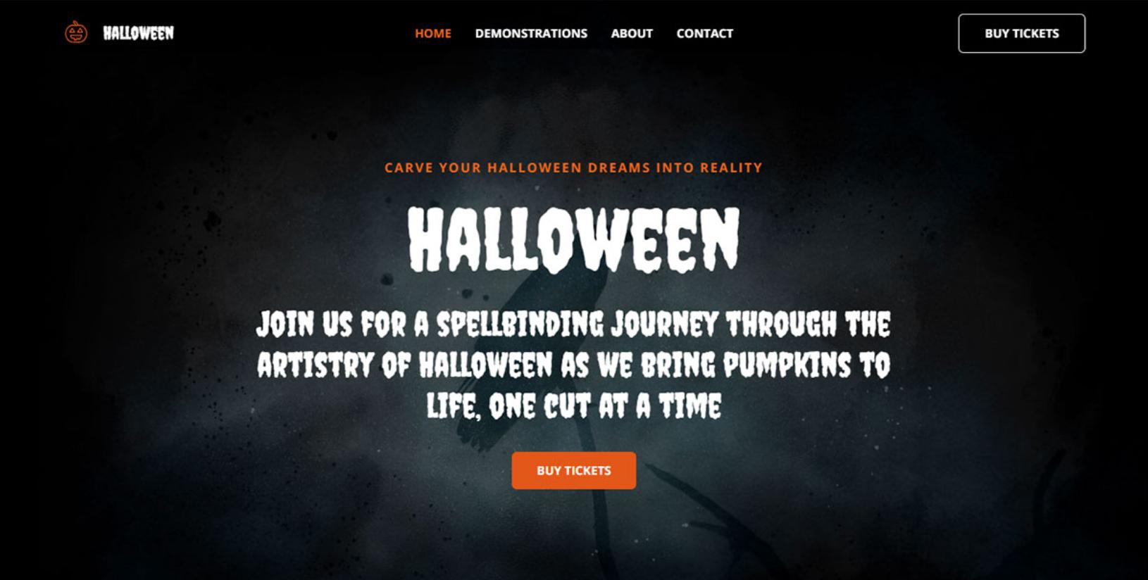 Halloween website template