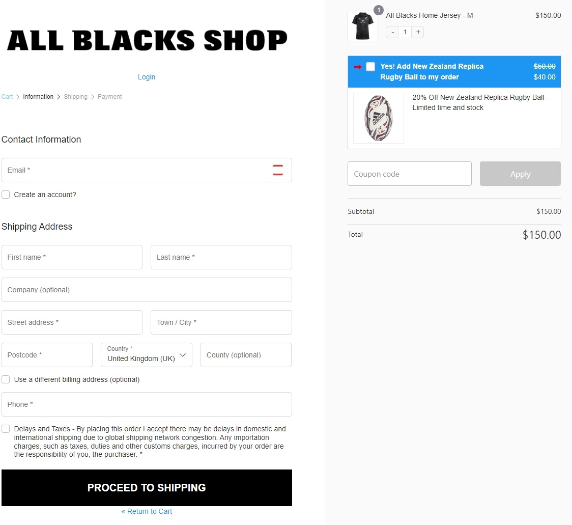 All Blacks Shop