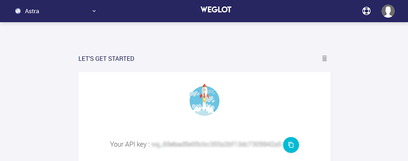 Weglot API Key