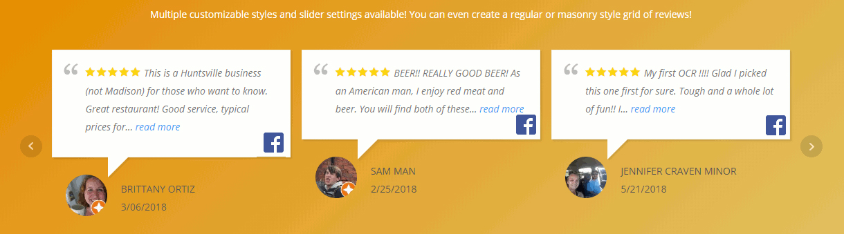 Review Slider Example