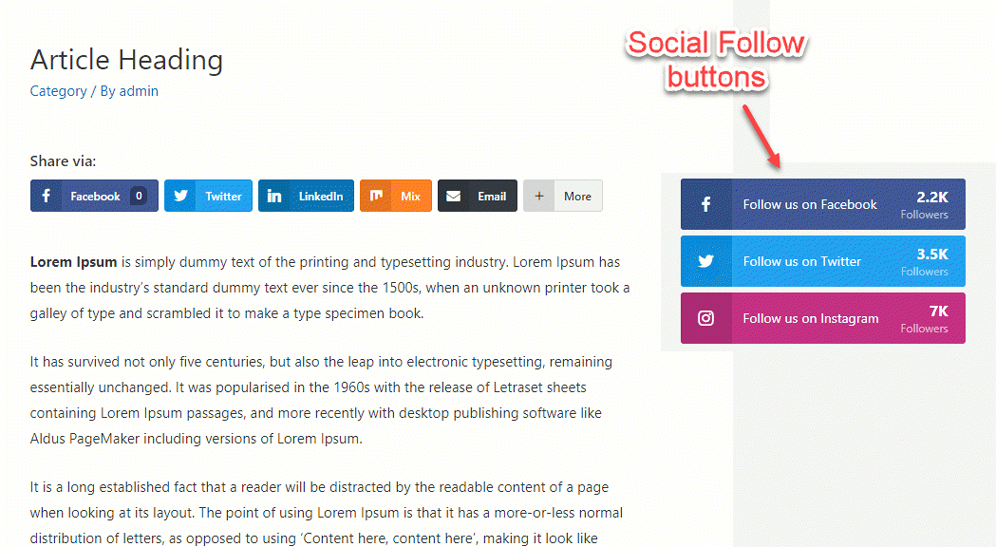 Social Follow Buttons