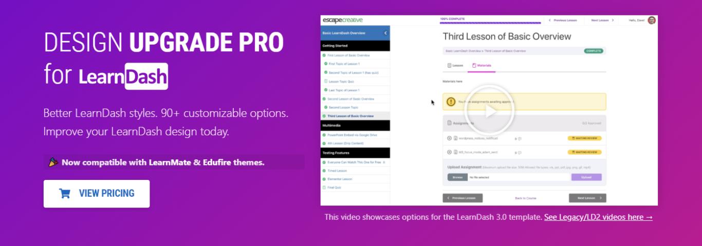 Design Upgrade Pro for LearnDash.