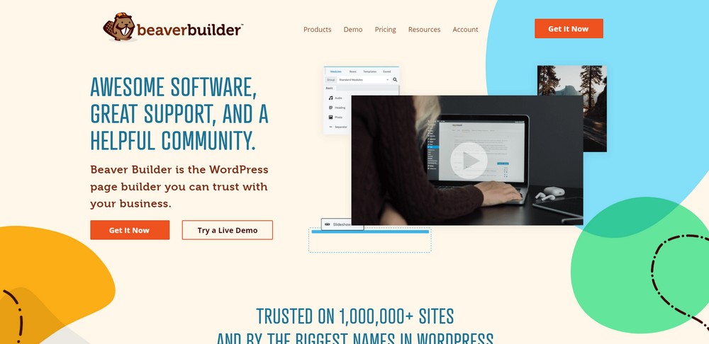 Beaver Builder homepage