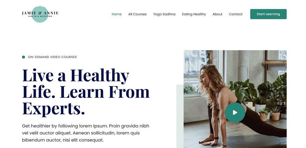 Online Health Coach template