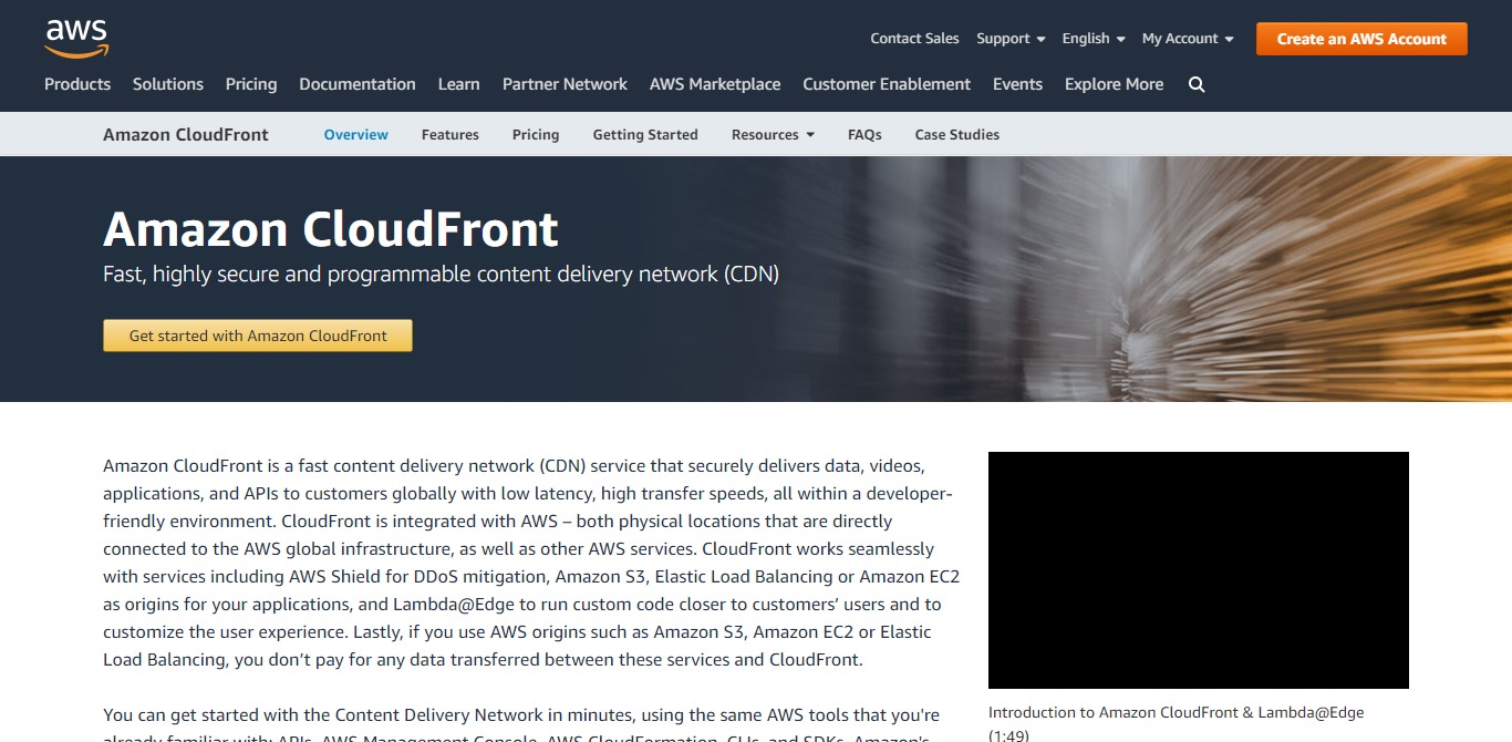 amazon homepage cloudfront screenshot