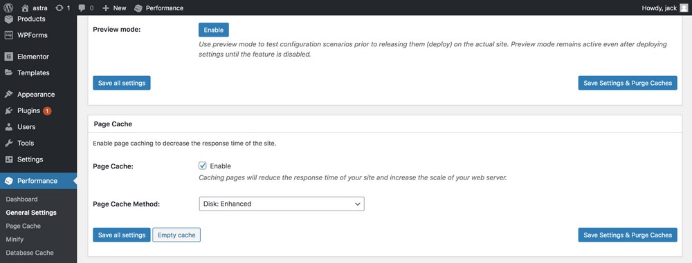 Clear cache for individual pages W3 Total Cache