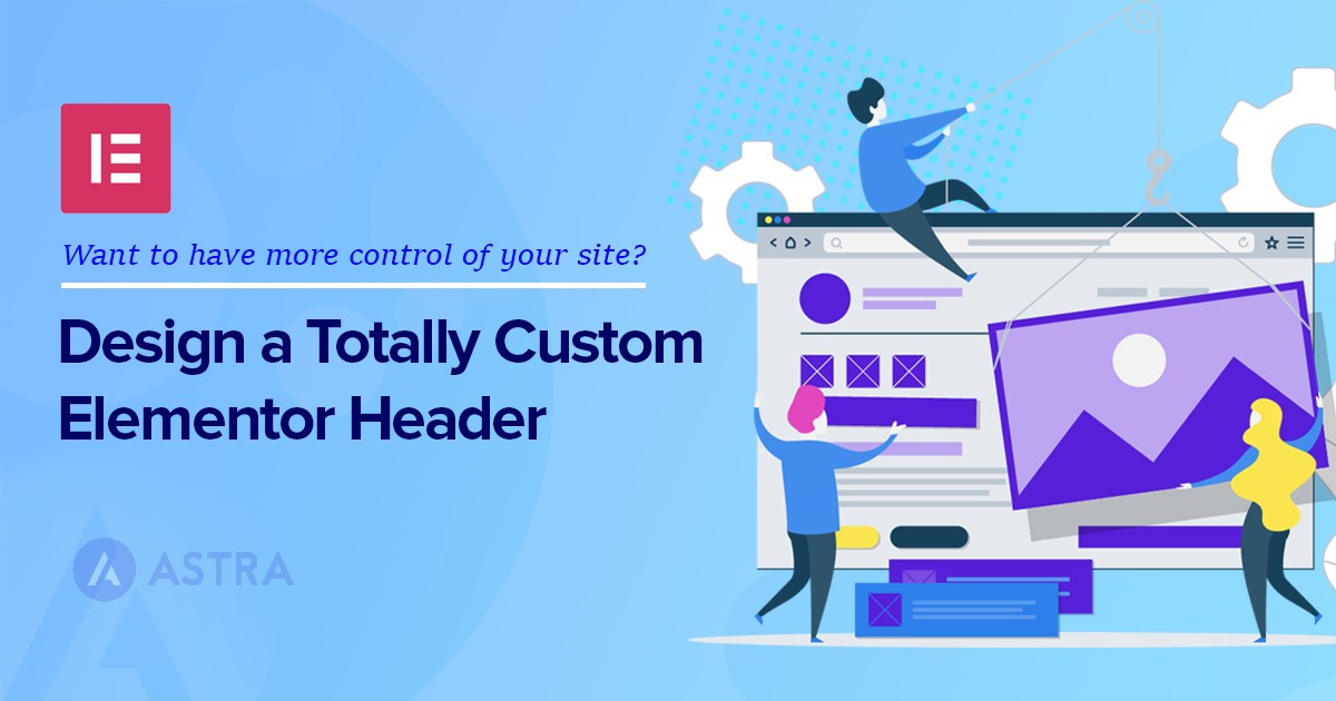 design custom header with Elementor