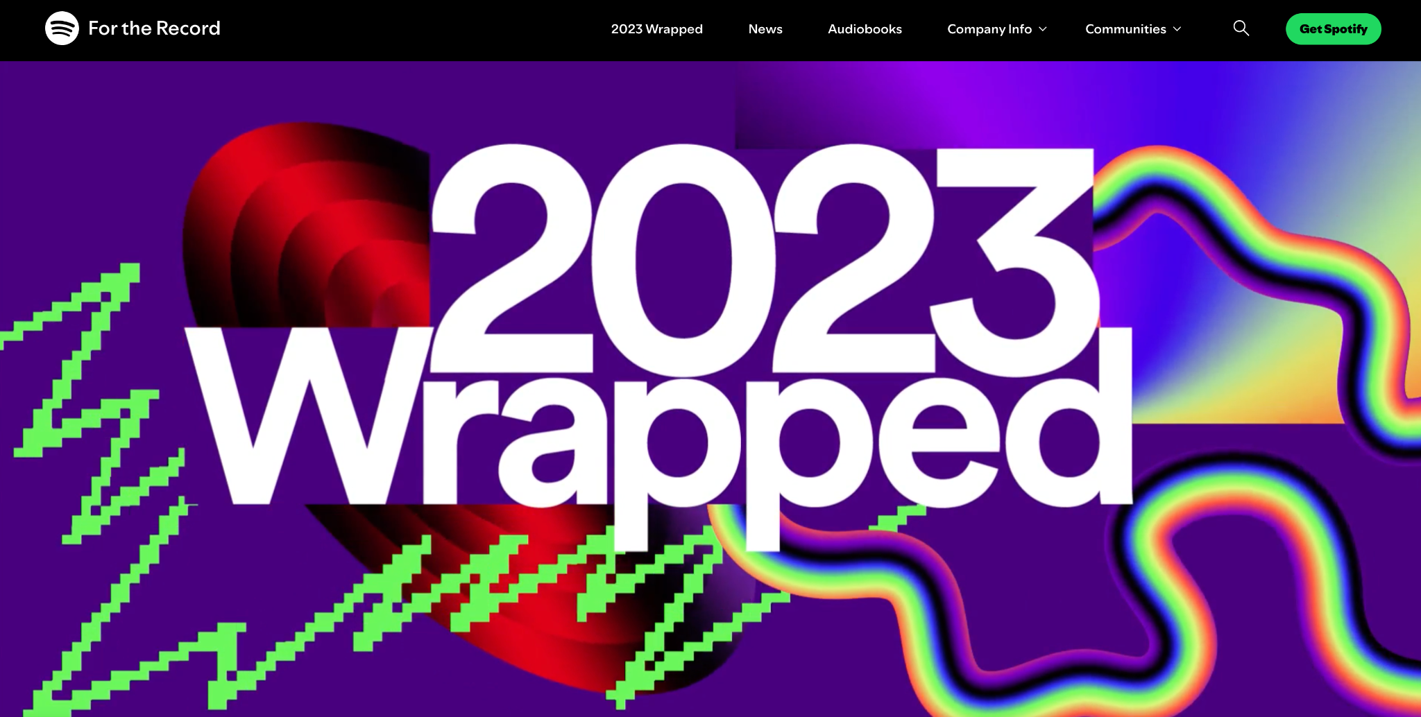 Spotify 2023 wrap up parallax effects