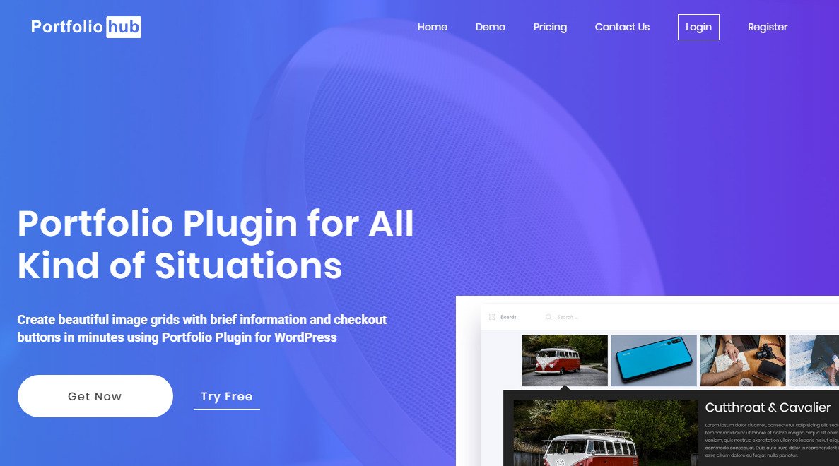 Portfolio Builder plugin homepage