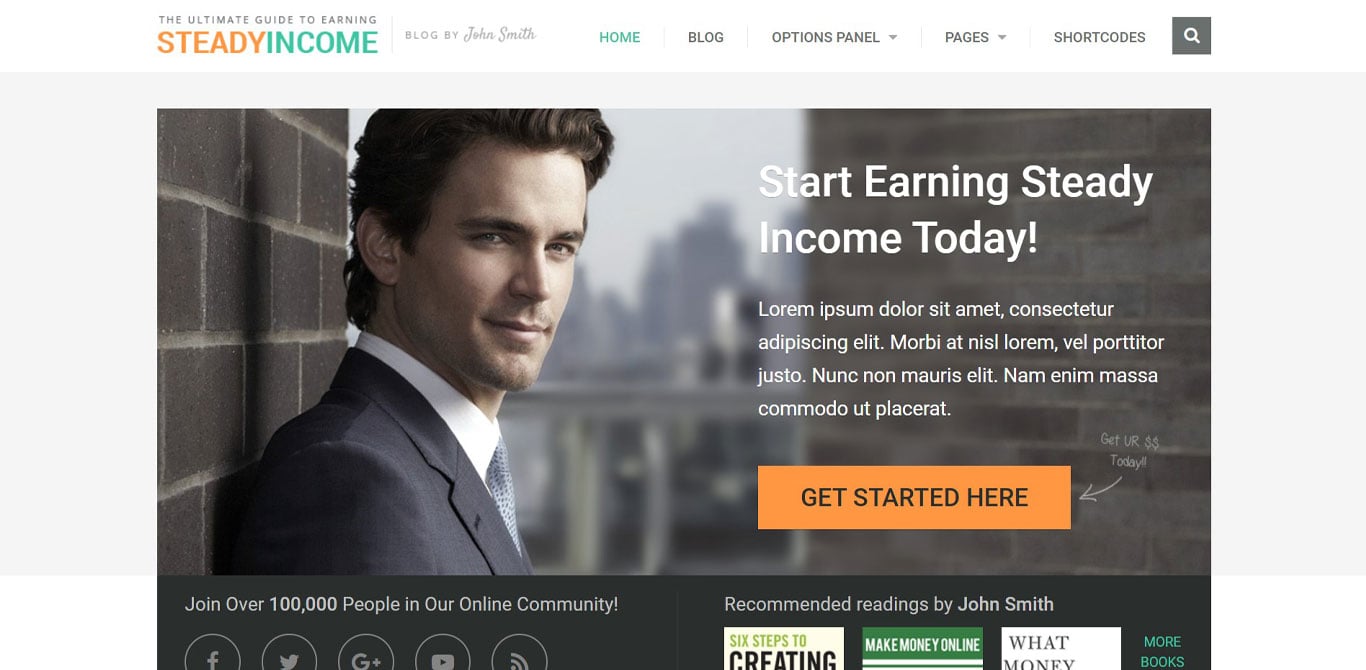 Steady income theme demo