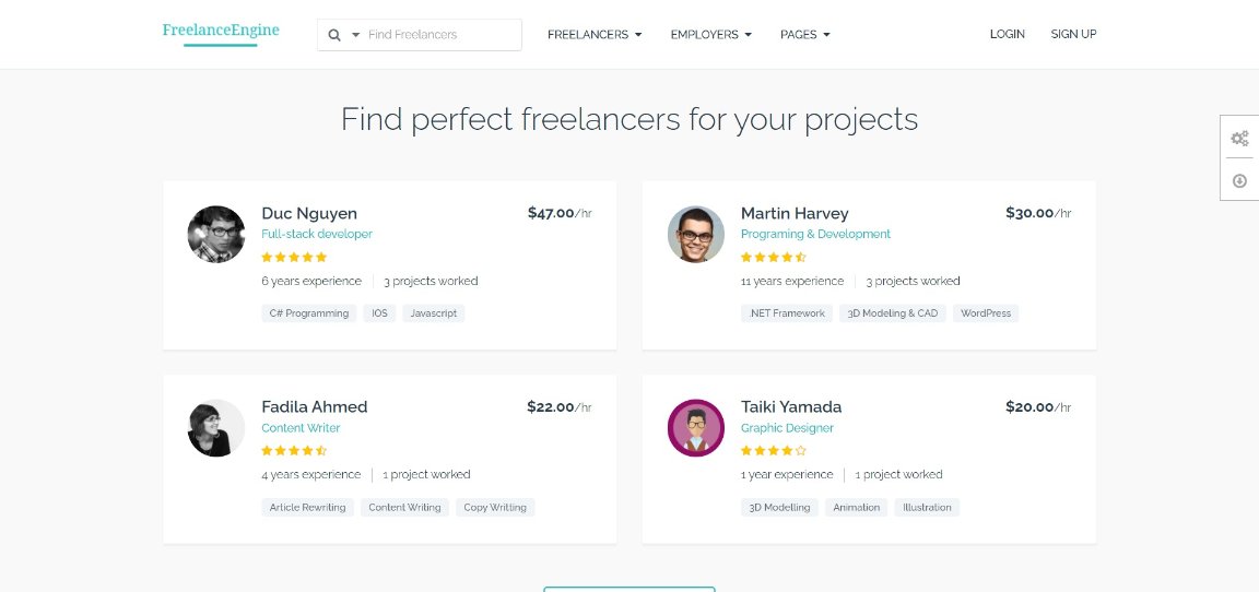 FreelanceEngine demo site