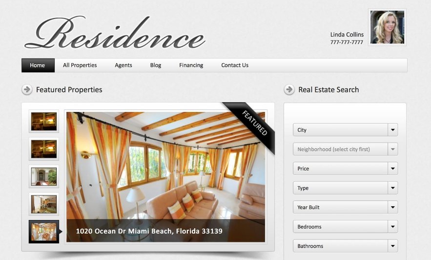 residence-sales wordpress theme template