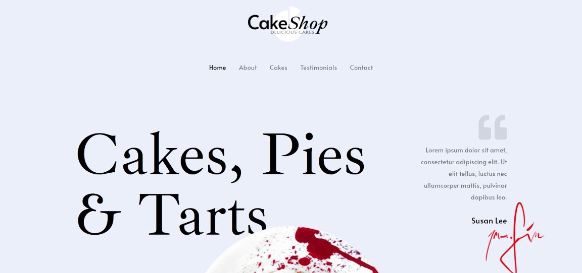 Astra Cake Shop demo site