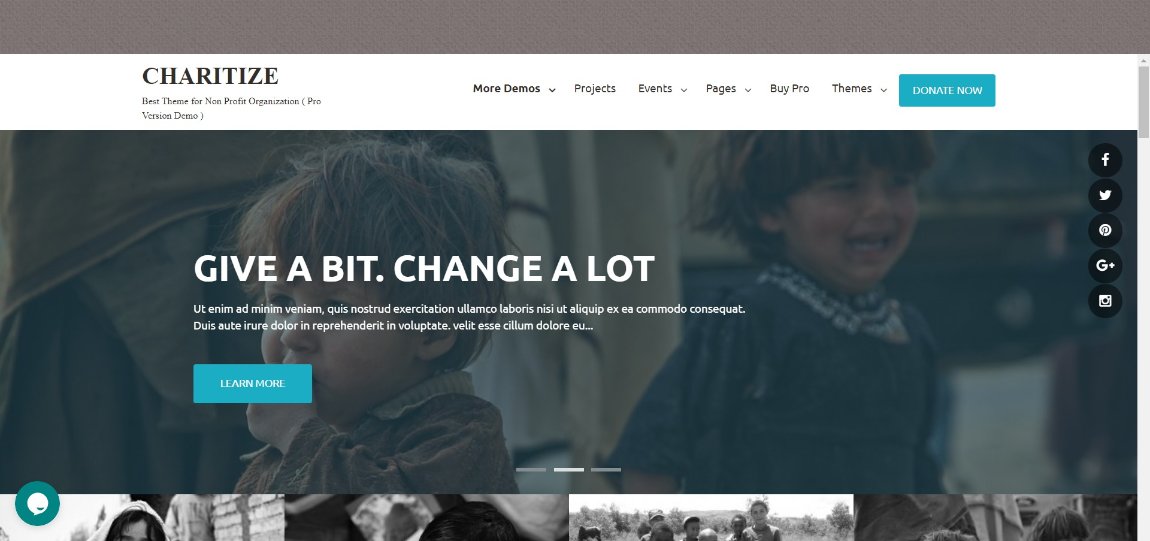 Charitize wordpress theme