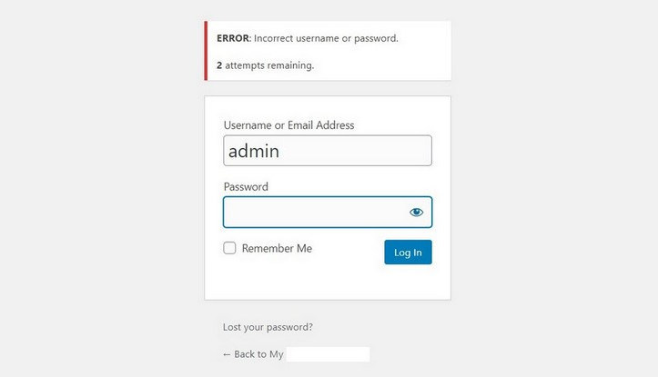 Limit Login Attempts Reloaded settings