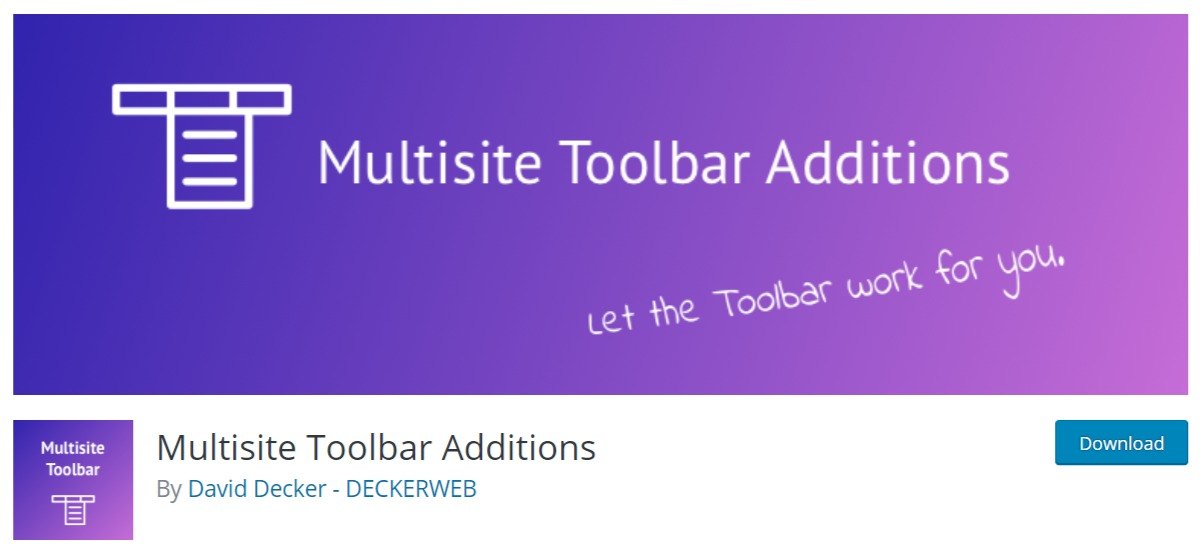 Multisite Toolbar Additions wordpress plugin