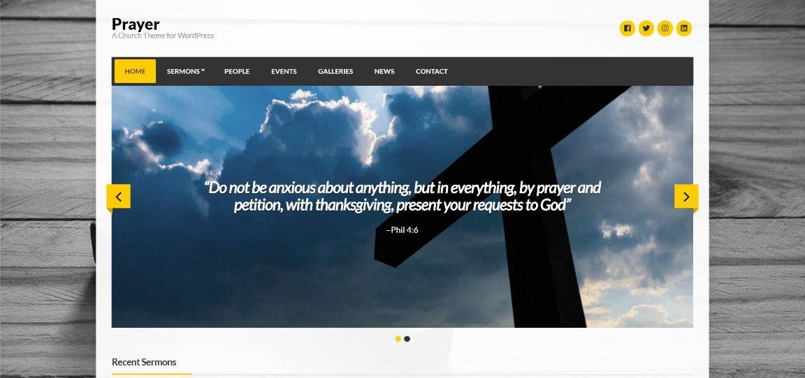 Prayer theme demo template