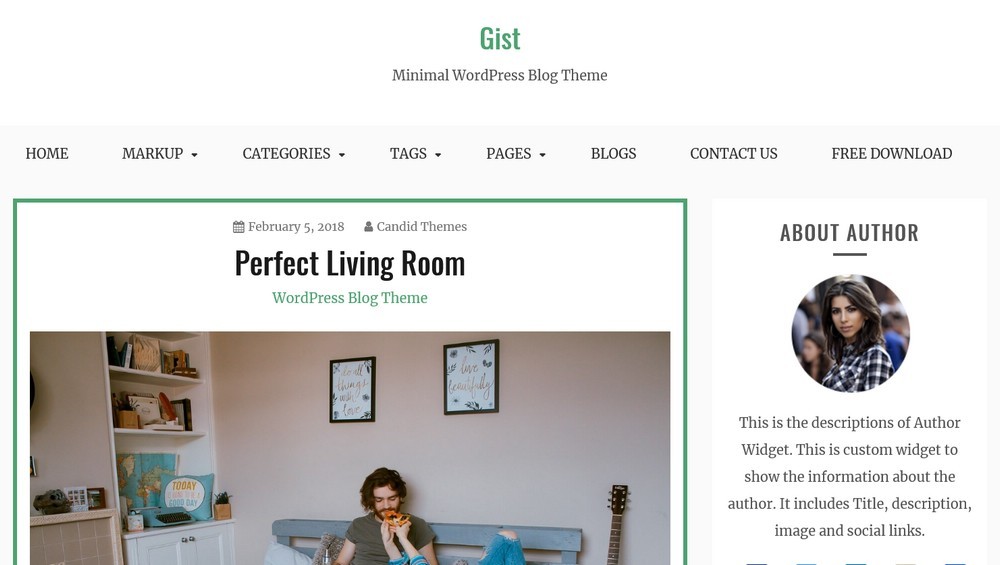 Gist free WordPress theme