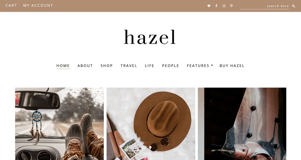 Hazel WordPress theme demo