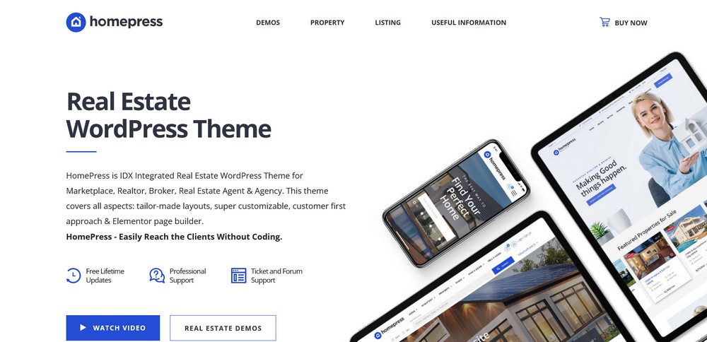 Real Estate WordPress Theme Property Theme HomePress