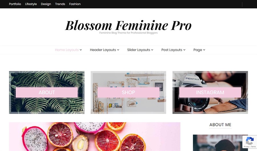 Blossom Feminine Pro theme demo