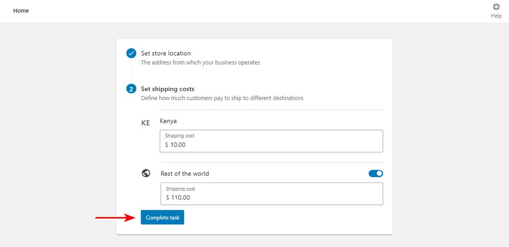 WooCommerce shipping setting