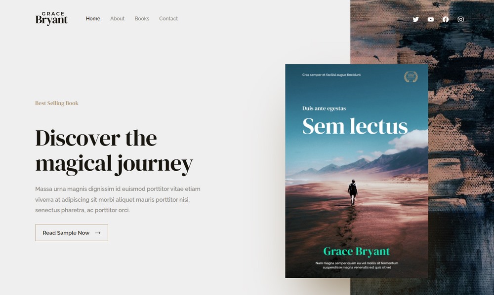 Bestselling Author WordPress template