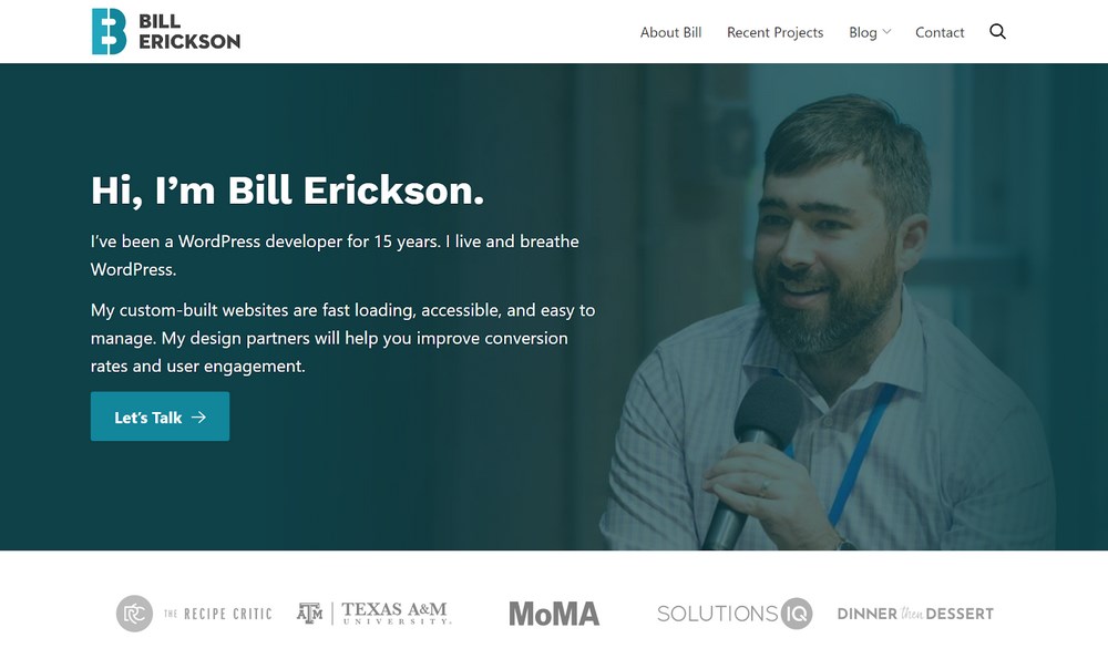 Bill erickson portfolio website