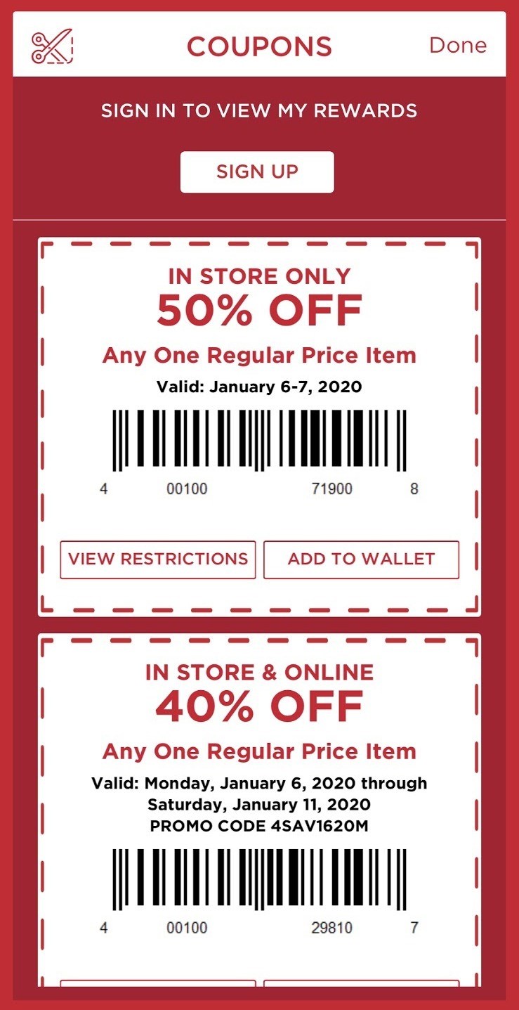 Coupon advertisement