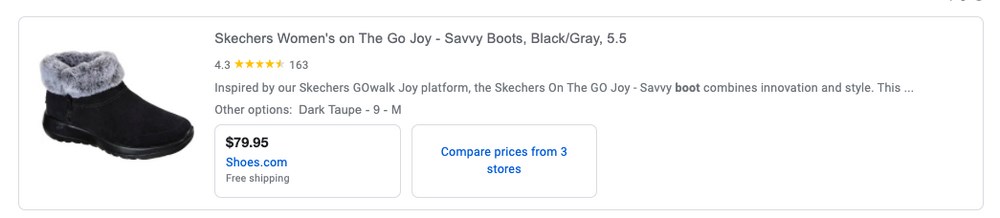 Google shopping search results 2