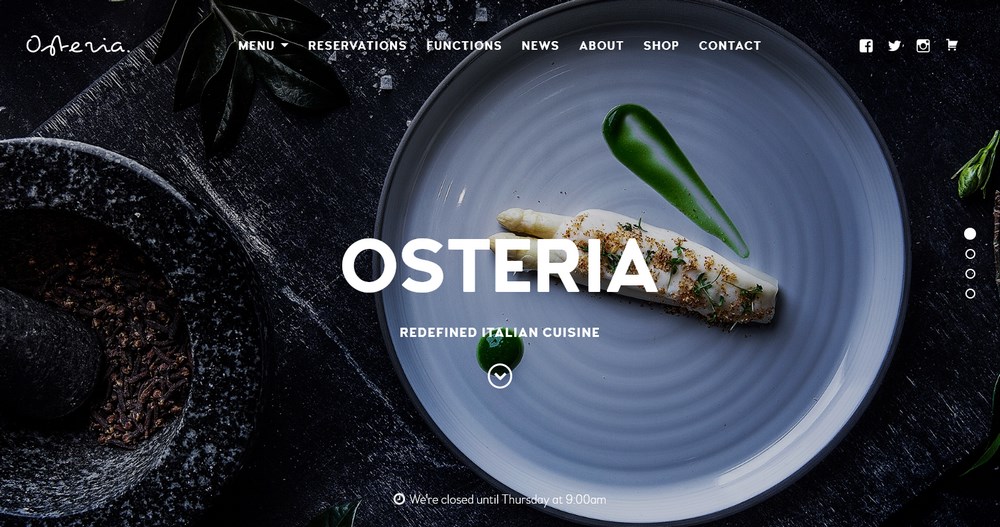 Osteria theme demo