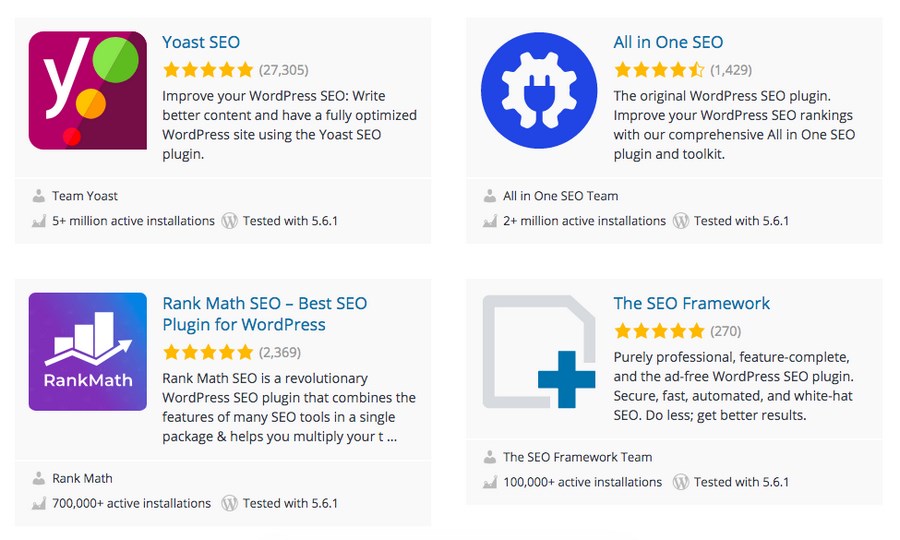 WordPress SEO plugins