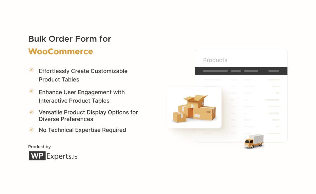 Bulk Order Form for WooCommerce