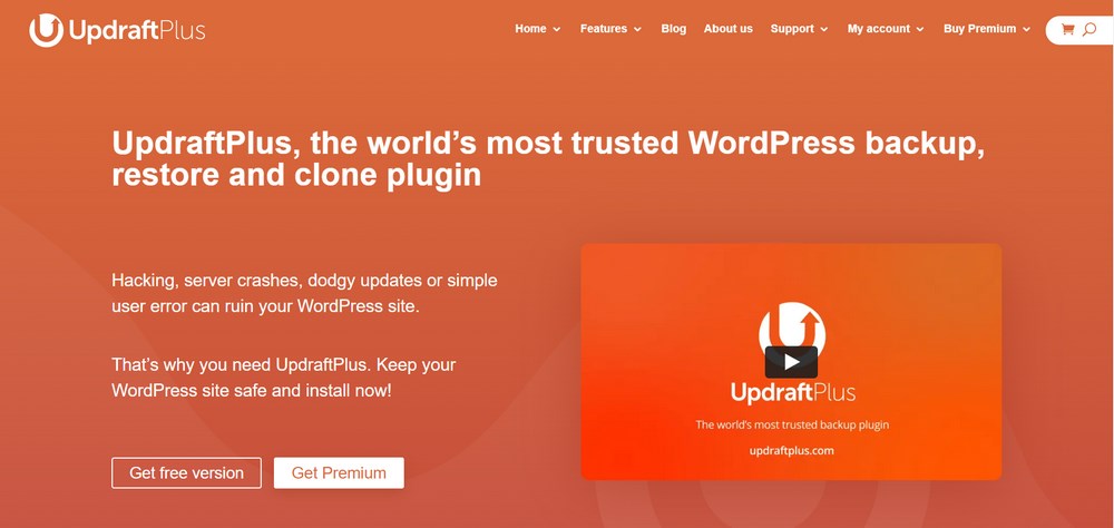 Updraft plus homepage