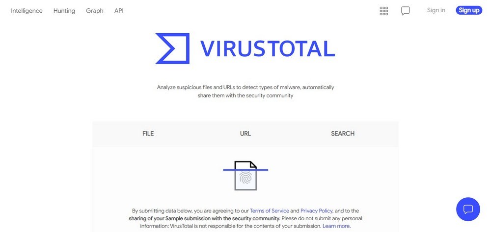 VirusTotal scanner