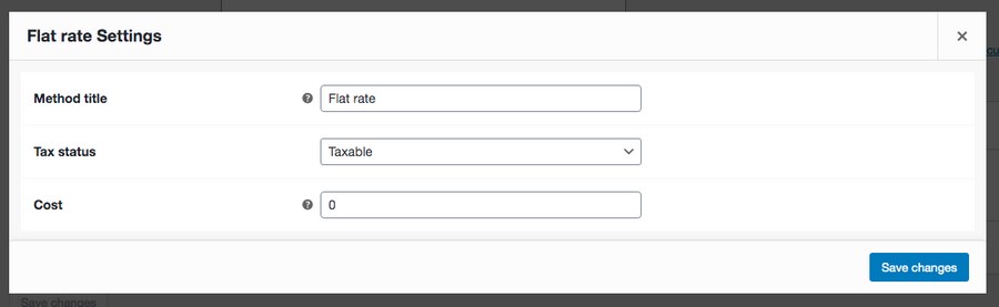 WooCommerce flat rate setting