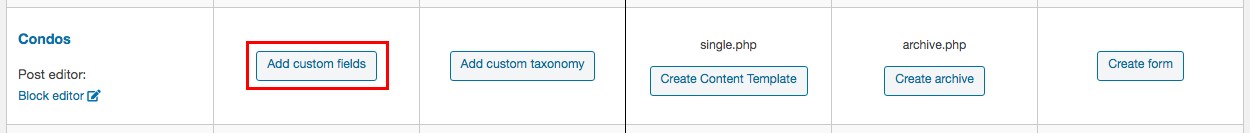 create custom fields