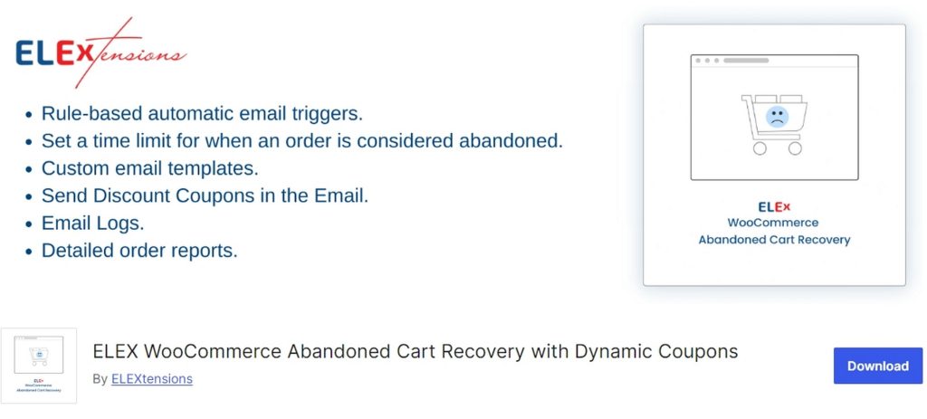 ELEX WooCommerce Abandoned Cart Recovery