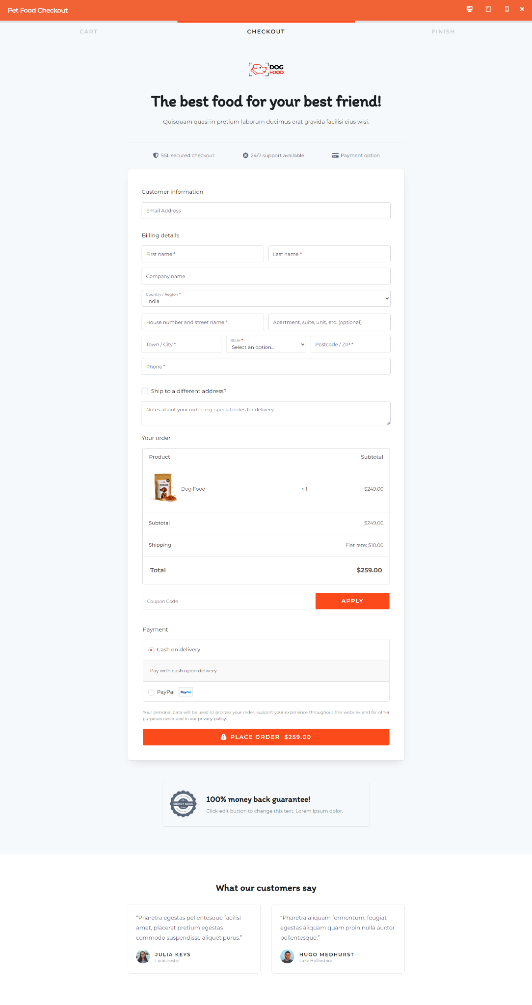 personalized-woocommerce-checkout-page-template