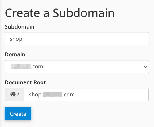 subdomain setup