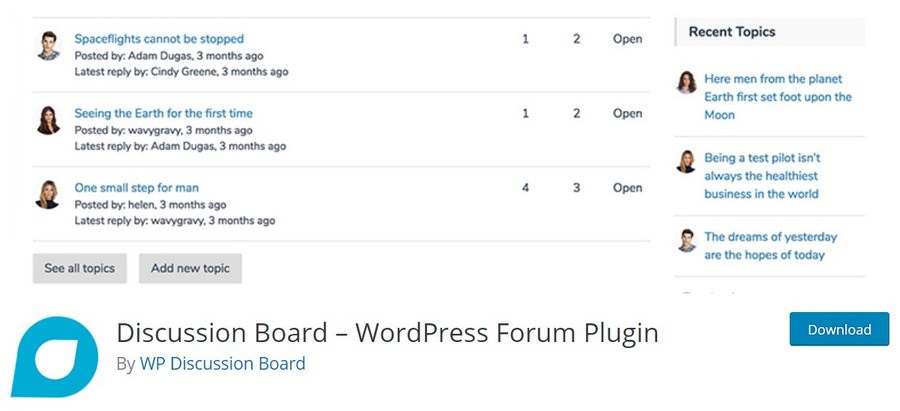 Discussion Board WordPress Forum Plugin