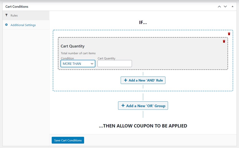 WooCommerce cart conditions 2