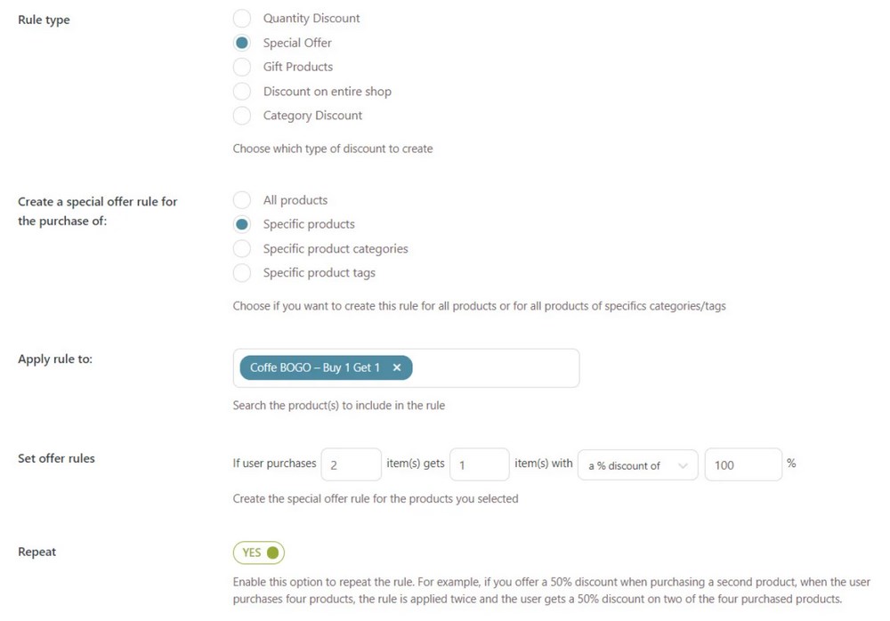 YITH WooCommerce settings