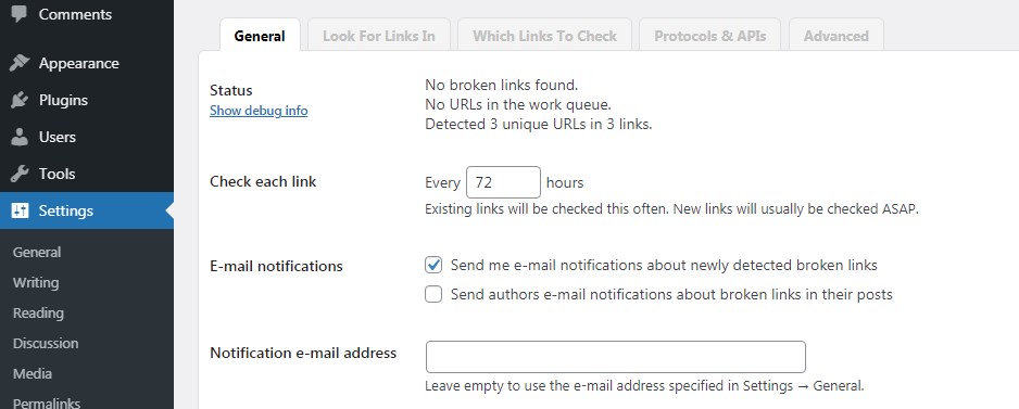 Broken Link Checker WordPress