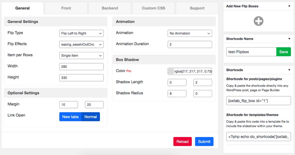 Customize flipbox