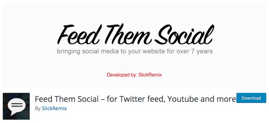 Feed them social WordPress plugin