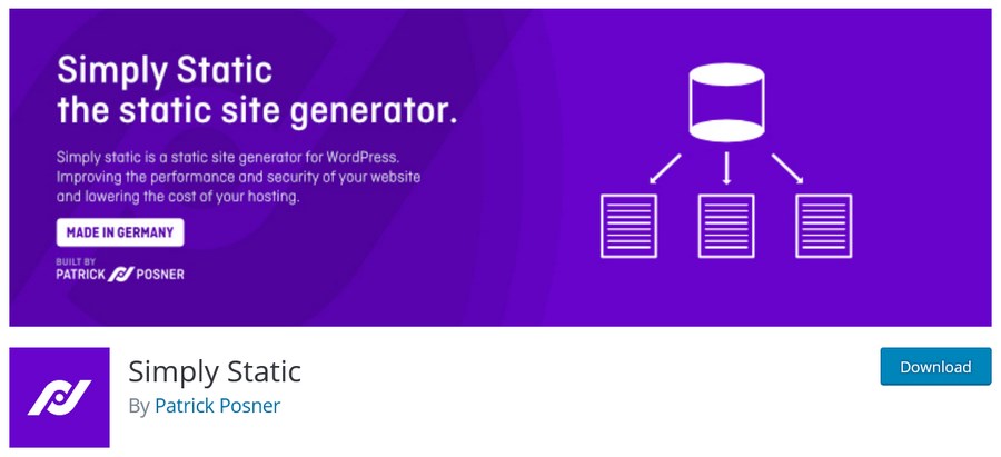 Simply Static WordPress plugin
