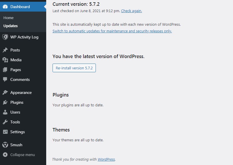 Update WordPress