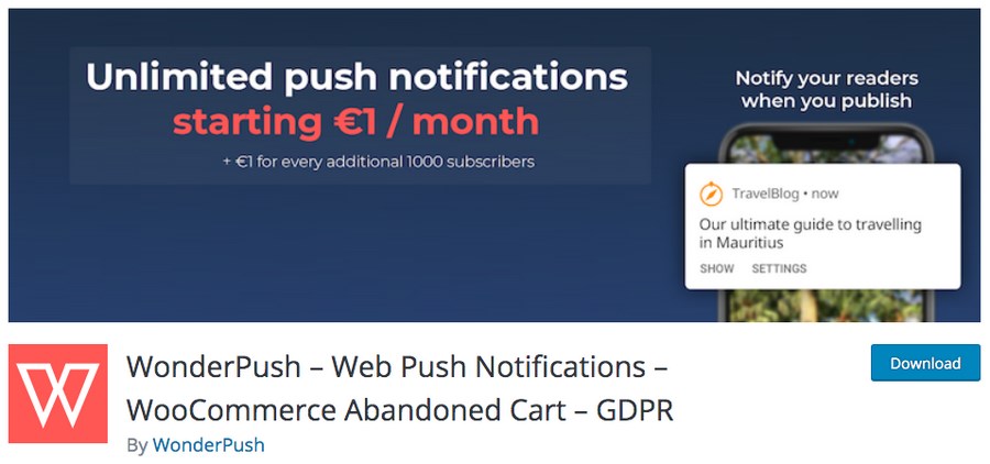 WonderPush WordPress plugin
